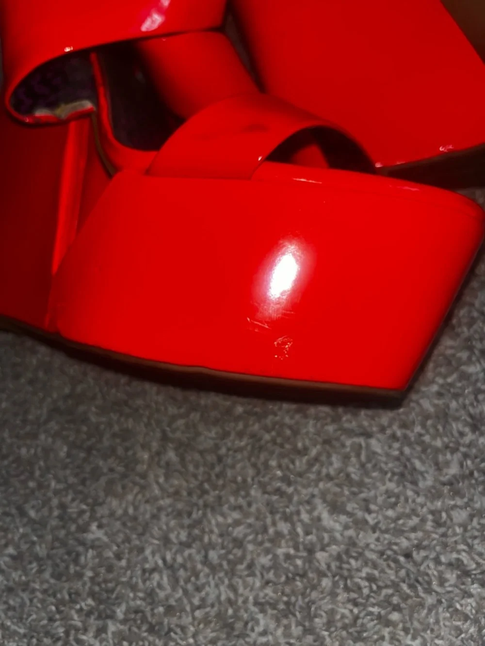 Jessica Simpson Red/Orange Wedges with Ankle Strap - Picture 8 of 16